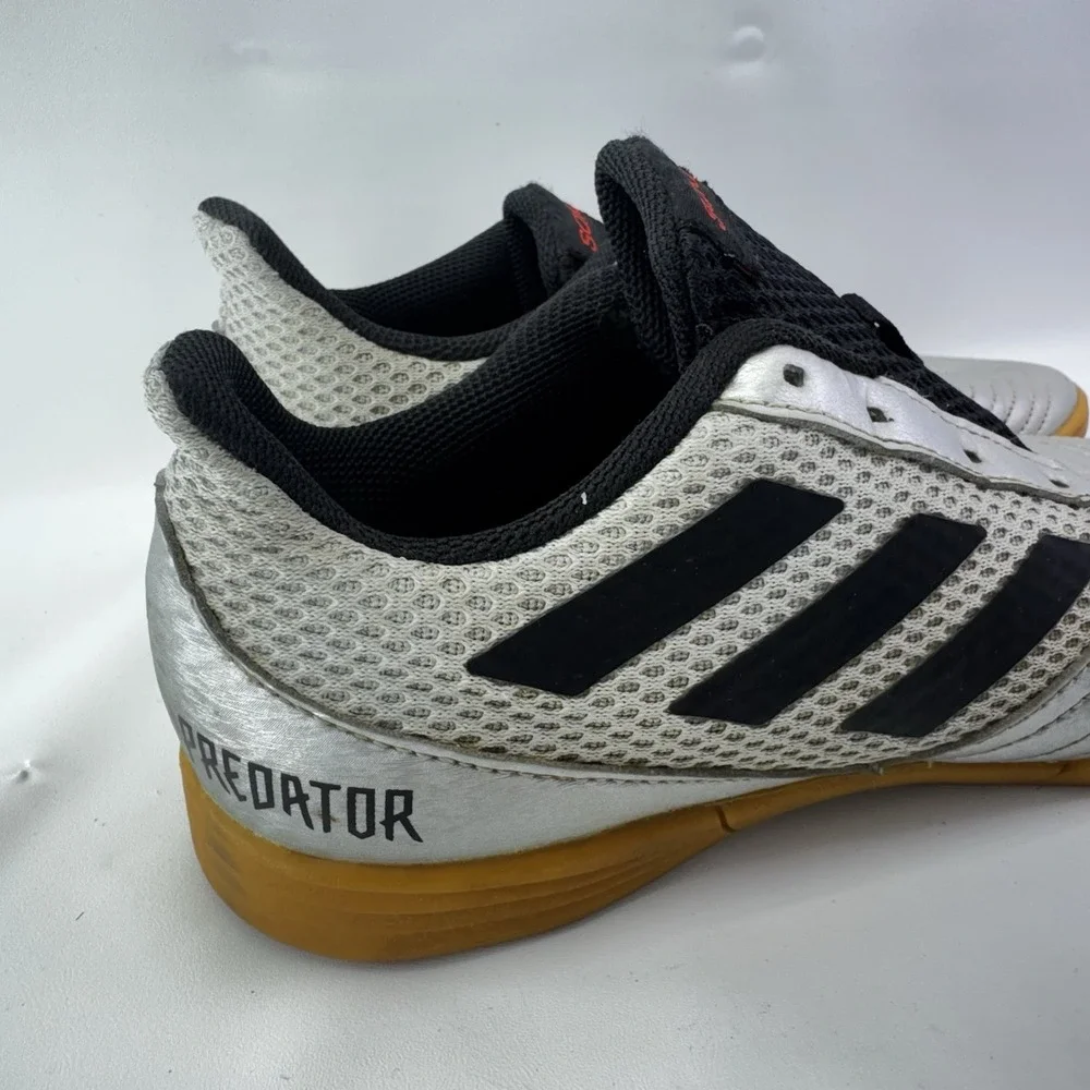 Adidas Predator 19.4 SALA Mens Sz US 4 Silver Black Indoor Soccer Shoes Sneakers